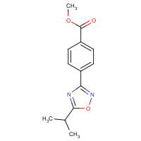 1166756-82-6 methyl 4-(5-propan-2-yl-1,2,4-oxadiazol-3-yl)benzoate chemical structure