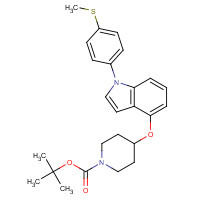 1001397-89-2 tert-butyl 4-[1-(4-methylsulfanylphenyl)indol-4-yl]oxypiperidine-1-carboxylate chemical structure