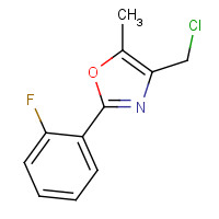 671215-76-2 4-(chloromethyl)-2-(2-fluorophenyl)-5-methyl-1,3-oxazole chemical structure