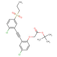 1240287-81-3 tert-butyl 2-[4-chloro-2-[2-(2-chloro-5-propylsulfonylphenyl)ethynyl]phenoxy]acetate chemical structure