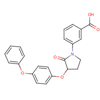 649773-88-6 3-[2-oxo-3-(4-phenoxyphenoxy)pyrrolidin-1-yl]benzoic acid chemical structure