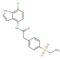 1426806-70-3 N-(7-chloro-1H-indol-4-yl)-2-(4-ethylsulfonylphenyl)acetamide chemical structure