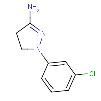 6463-41-8 2-(3-chlorophenyl)-3,4-dihydropyrazol-5-amine chemical structure