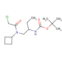 1284249-46-2 tert-butyl N-[1-[(2-chloroacetyl)-cyclobutylamino]butan-2-yl]carbamate chemical structure