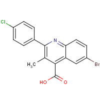 438531-53-4 6-bromo-2-(4-chlorophenyl)-3-methylquinoline-4-carboxylic acid chemical structure