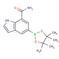 1065184-67-9 5-(4,4,5,5-tetramethyl-1,3,2-dioxaborolan-2-yl)-1H-indole-7-carboxamide chemical structure
