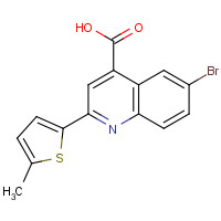 350998-05-9 6-bromo-2-(5-methylthiophen-2-yl)quinoline-4-carboxylic acid chemical structure