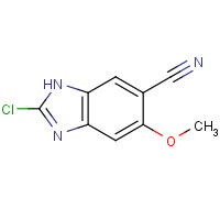 1196074-46-0 2-chloro-6-methoxy-3H-benzimidazole-5-carbonitrile chemical structure
