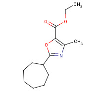 933782-13-9 ethyl 2-cycloheptyl-4-methyl-1,3-oxazole-5-carboxylate chemical structure