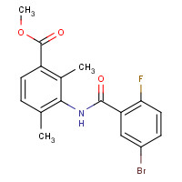 1529760-82-4 methyl 3-[(5-bromo-2-fluorobenzoyl)amino]-2,4-dimethylbenzoate chemical structure