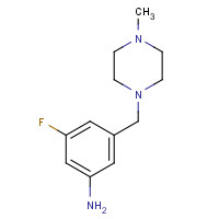 1442474-01-2 3-fluoro-5-[(4-methylpiperazin-1-yl)methyl]aniline chemical structure