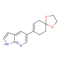 1046793-83-2 5-(1,4-dioxaspiro[4.5]dec-7-en-8-yl)-1H-pyrrolo[2,3-b]pyridine chemical structure