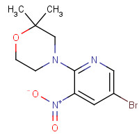 1259440-06-6 4-(5-bromo-3-nitropyridin-2-yl)-2,2-dimethylmorpholine chemical structure