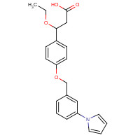 1202575-23-2 3-ethoxy-3-[4-[(3-pyrrol-1-ylphenyl)methoxy]phenyl]propanoic acid chemical structure