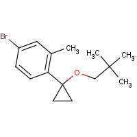 345965-13-1 4-bromo-1-[1-(2,2-dimethylpropoxy)cyclopropyl]-2-methylbenzene chemical structure