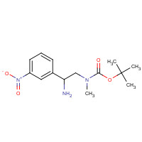 1240481-10-0 tert-butyl N-[2-amino-2-(3-nitrophenyl)ethyl]-N-methylcarbamate chemical structure