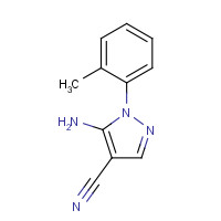 142893-46-7 5-amino-1-(2-methylphenyl)pyrazole-4-carbonitrile chemical structure