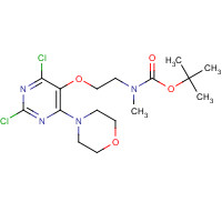 1572048-74-8 tert-butyl N-[2-(2,4-dichloro-6-morpholin-4-ylpyrimidin-5-yl)oxyethyl]-N-methylcarbamate chemical structure