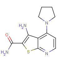868062-42-4 3-amino-4-pyrrolidin-1-ylthieno[2,3-b]pyridine-2-carboxamide chemical structure