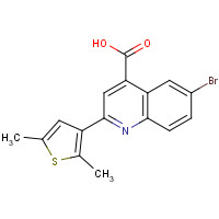350999-86-9 6-bromo-2-(2,5-dimethylthiophen-3-yl)quinoline-4-carboxylic acid chemical structure