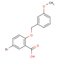 1040323-78-1 5-bromo-2-[(3-methoxyphenyl)methoxy]benzoic acid chemical structure