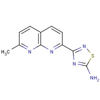 1179362-11-8 3-(7-methyl-1,8-naphthyridin-2-yl)-1,2,4-thiadiazol-5-amine chemical structure