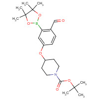 1196474-88-0 tert-butyl 4-[4-formyl-3-(4,4,5,5-tetramethyl-1,3,2-dioxaborolan-2-yl)phenoxy]piperidine-1-carboxylate chemical structure