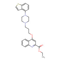 913612-77-8 ethyl 4-[3-[4-(1-benzothiophen-4-yl)piperazin-1-yl]propoxy]quinoline-2-carboxylate chemical structure