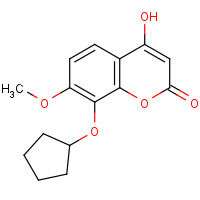 1001056-79-6 8-cyclopentyloxy-4-hydroxy-7-methoxychromen-2-one chemical structure