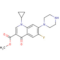 107884-23-1 methyl 1-cyclopropyl-6-fluoro-4-oxo-7-piperazin-1-ylquinoline-3-carboxylate chemical structure