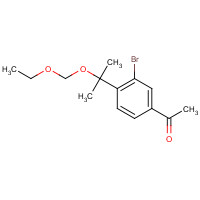 1437052-55-5 1-[3-bromo-4-[2-(ethoxymethoxy)propan-2-yl]phenyl]ethanone chemical structure
