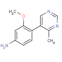 1357094-80-4 3-methoxy-4-(4-methylpyrimidin-5-yl)aniline chemical structure