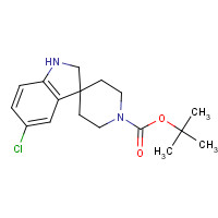 637362-21-1 tert-butyl 5-chlorospiro[1,2-dihydroindole-3,4'-piperidine]-1'-carboxylate chemical structure