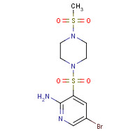1086063-42-4 5-bromo-3-(4-methylsulfonylpiperazin-1-yl)sulfonylpyridin-2-amine chemical structure