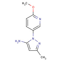 1417332-64-9 2-(6-methoxypyridin-3-yl)-5-methylpyrazol-3-amine chemical structure