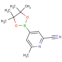 1228431-18-2 6-methyl-4-(4,4,5,5-tetramethyl-1,3,2-dioxaborolan-2-yl)pyridine-2-carbonitrile chemical structure