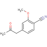 1255207-19-2 2-methoxy-4-(2-oxopropyl)benzonitrile chemical structure