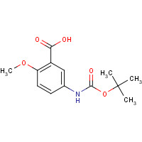 1075242-43-1 2-methoxy-5-[(2-methylpropan-2-yl)oxycarbonylamino]benzoic acid chemical structure