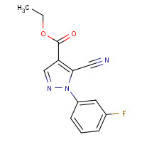 98476-14-3 ethyl 5-cyano-1-(3-fluorophenyl)pyrazole-4-carboxylate chemical structure
