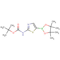 1245252-99-6 tert-butyl N-[5-(4,4,5,5-tetramethyl-1,3,2-dioxaborolan-2-yl)-1,3-thiazol-2-yl]carbamate chemical structure