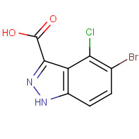10502-50-8 5-bromo-4-chloro-1H-indazole-3-carboxylic acid chemical structure