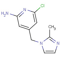1334294-30-2 6-chloro-4-[(2-methylimidazol-1-yl)methyl]pyridin-2-amine chemical structure