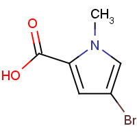 875160-43-3 4-bromo-1-methylpyrrole-2-carboxylic acid chemical structure