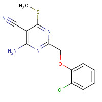 266309-89-1 4-amino-2-[(2-chlorophenoxy)methyl]-6-methylsulfanylpyrimidine-5-carbonitrile chemical structure