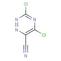 1131604-77-7 3,5-dichloro-1,2,4-triazine-6-carbonitrile chemical structure