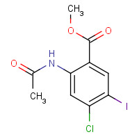 335293-21-5 methyl 2-acetamido-4-chloro-5-iodobenzoate chemical structure