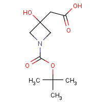 1154760-03-8 2-[3-hydroxy-1-[(2-methylpropan-2-yl)oxycarbonyl]azetidin-3-yl]acetic acid chemical structure