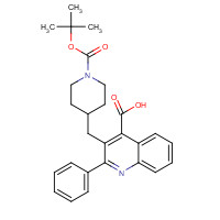 914654-64-1 3-[[1-[(2-methylpropan-2-yl)oxycarbonyl]piperidin-4-yl]methyl]-2-phenylquinoline-4-carboxylic acid chemical structure