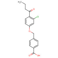 1164-19-8 4-[(4-butanoyl-3-chlorophenoxy)methyl]benzoic acid chemical structure