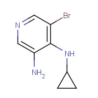 607372-29-2 5-bromo-4-N-cyclopropylpyridine-3,4-diamine chemical structure